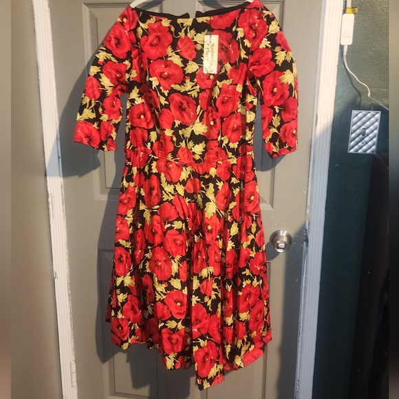 Unique Vintage Dresses & Skirts - Magnolia Place Red Swing Dress